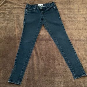 21 Denim Jeans size 24 Zipper ankles skinny leg pants 21Denim